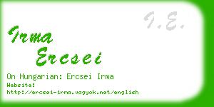 irma ercsei business card